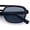 Tortoise Frame - Black Lens, variant on SA106 Snug Double Bridge Flat Top Retro Square Aviator Sunglasses / All Black