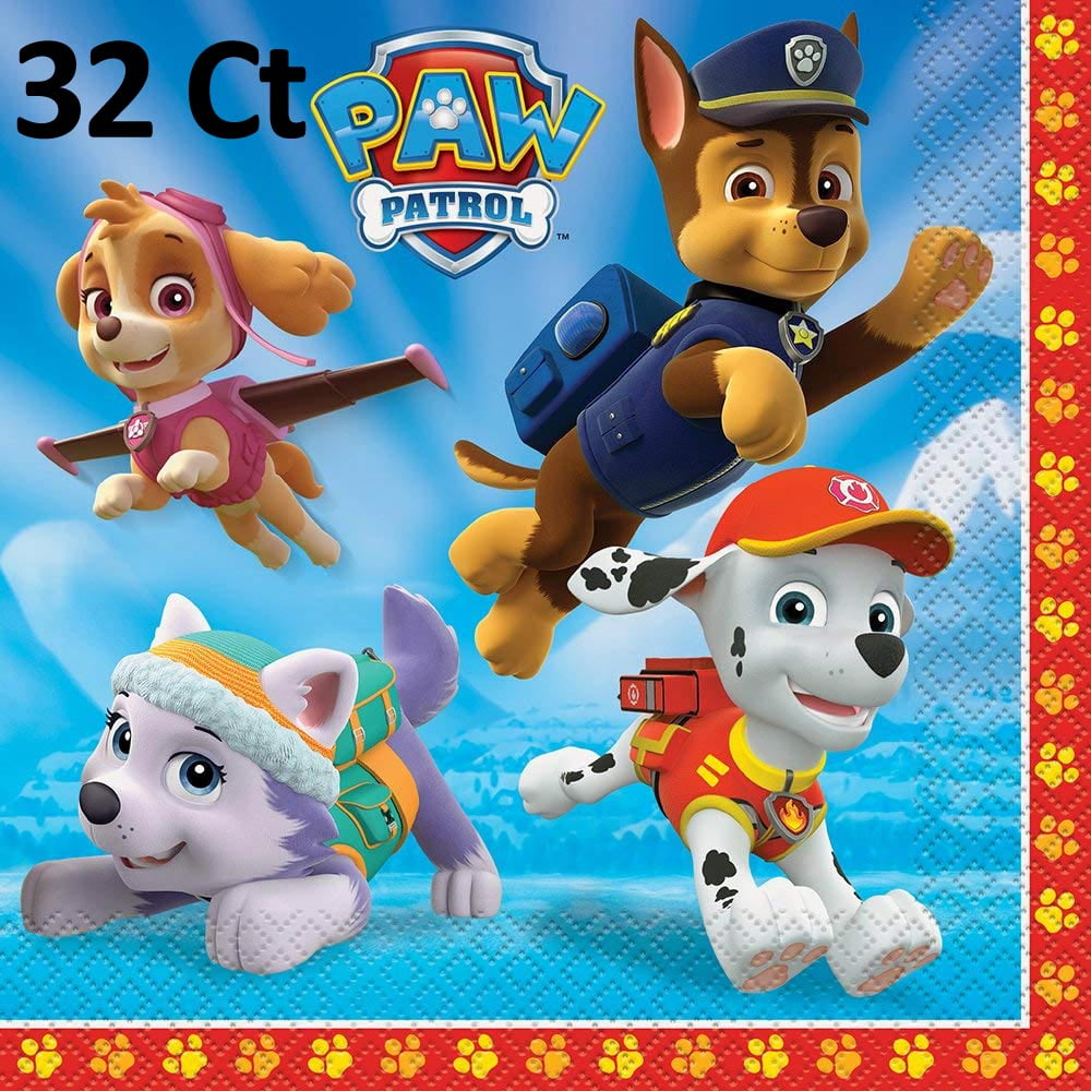 16 x 2 PAW Patrol Party Napkins Lunch Napkins Total 32 Count Walmart