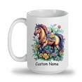 thumbnail image 2 of Cute Horse Coffee Mug – Customizable Gift for Horse Lovers, Parents, Kids, Friends – Personalized Ceramic Cup 11oz 15oz – Great for Equine Enthusiasts, 2 of 6