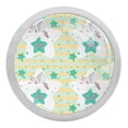thumbnail image 1 of 4PCS Round Unicorn Cabinet Fluorescence Knob Glowing in the Dark Furniture Drawer Pulls Handle with Screws, 1 of 5