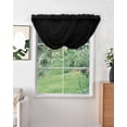 thumbnail image 2 of Black Sheer Waterfall Valance Curtains for Window, Solid Color Farmhouse Black Rod Pocket Sheer Topper Swag Curtains for Living Room, Kitchen 38.5"W x 47.2"L, 2 Panels, 2 of 7