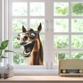 thumbnail image 6 of Funny Horse Window Stickes - Car Window Clings Decal, 3D Self Adhesive Waterproof Animal Wall Sticker, Cute Animal Stickers for Home Glass Decoration, Funny Car Decoration Stickers, 6 of 9