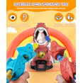 thumbnail image 4 of JoyStone Moveable Dinosaur Shooting Game Toy for Kids, Shooting Target with 2 Pump Blaster, 48 Foam Balls and LCD Score Record, Spray Effect & Sound, Red, 4 of 5