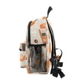 thumbnail image 4 of FORMRS School Backpack with Front Zippered Pocket 12" Student Travel Daypack, Beige Fall Acorns Pattern, 4 of 6