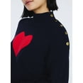 thumbnail image 5 of Free Assembly Women's Mock Neck Button Sweater with Long Sleeves, Midweight, Sizes XS-XXL, 5 of 6