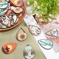 thumbnail image 4 of Colorful 48 Pcs Wood Teardrop Big Charms 6 Styles Single Face Printed Hollow Wood Pride Charms Rainbow Desert Sunflower Wooden Pieces Pendants for Earrings Jewelry Making Craft, 4 of 5