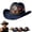 Blue, variant on 250th Anniversary Patriotic Cowboy Hat – USA Flag Eagle Embroidered Western Hat for Men & Women, Adjustable Classic American Cowboy Hat for Rodeo, Parade, and Everyday Wear
