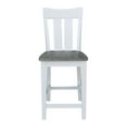 thumbnail image 5 of Ava Solid Wood Counterheight Stool - in White/Heather Gray, 5 of 10
