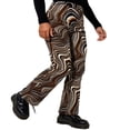thumbnail image 3 of Pantalon Évasé à Taille Haute Imprimé Water Ondulation pour Femme, 3 of 5