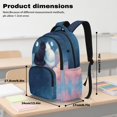 thumbnail image 3 of Kuiaobaty Cat Stars Print 17 Inch Backpack and Lunch Bag Set for Teens Large Capacity Backpack and Water Bottle Holder Multi Pockets Bookbag Pencil Case with Zipper for School, 3 of 7