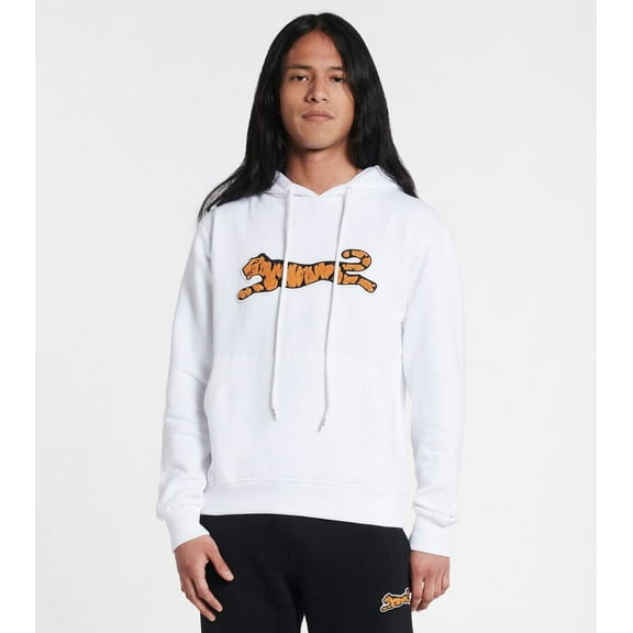 Le Tigre Men's Bridge Fleece Pullover Hoodie White Size 3X Large