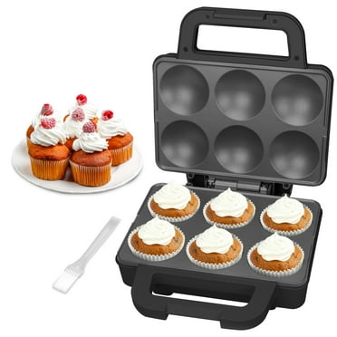 Mailand 6-Count Cupcake Maker, Bakes 6 X 2.5 Inch Cupcakes, Muffins, Pizza Cups, Graphite