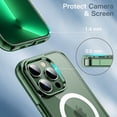 thumbnail image 6 of JETech Magnetic Case for iPhone 13 Pro Max 6.7-Inch Compatible with MagSafe Wireless Charging, Shockproof Phone Bumper Cover, Anti-Scratch Clear Back (Alpine Green), 6 of 7