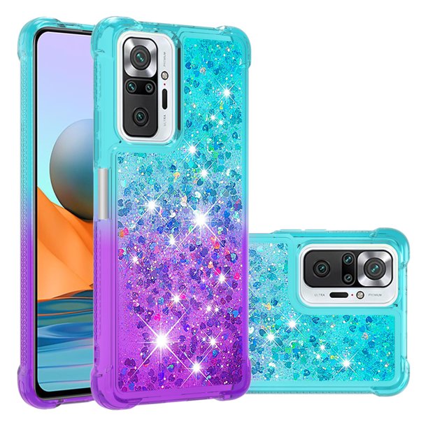 Funda para Xiaomi Redmi Note 10 PRO/PRO MAX Transparente con Brillos Carcasa Protectora Antigolpes con Glitter Brillante