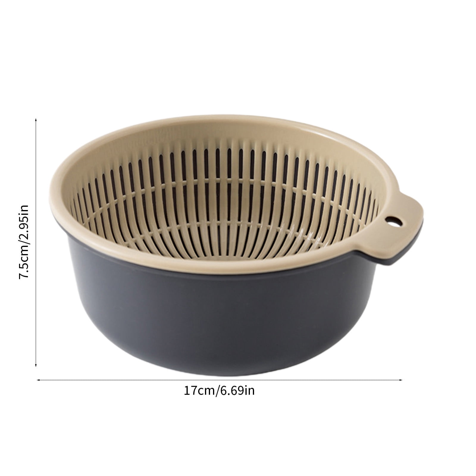 Fruits Vegetables Washing Basket,Round Plastic Double Layer Kitchen Strainer Colander Bowl Set Pasta Noodles Washing Basket for Fruit Vegetable Wash