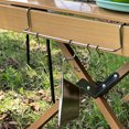 thumbnail image 1 of Outdoor Camping Table Side Hangers Hooks Camping Accessories Portable Desktop Storage Rack With Hooks Stainless Steel Shelves Hangers, 1 of 7