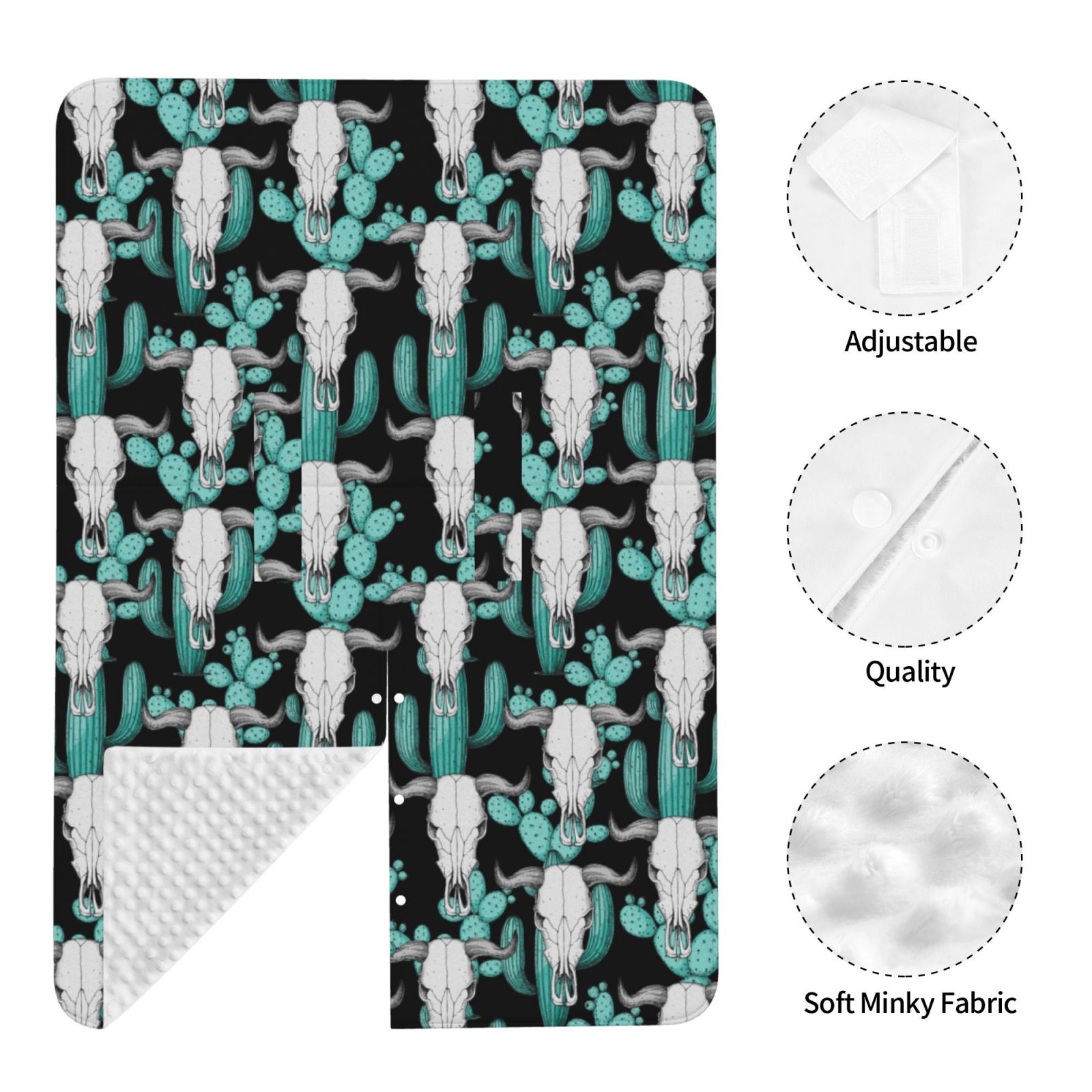 Car Seat Cover Baby - Buffalo Skull cactus western Breathable Infant Car Seat Cover for Baby Carseat, Lightweight Comfort Baby Essentials Must Haves Newborn Stuff for Girl Boy