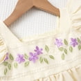 thumbnail image 5 of Yindaity Toddler Outfits for Girls Toddler Girl Summer Outfits Sleeveless Ruffle Halter Tops Wide Leg Pants Kids Clothing Set(Beige,3-4 Years), 5 of 5