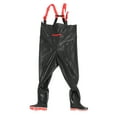 thumbnail image 2 of Pantalones de pesca con vadeo de PVC, ligeros, impermeables, con botas antideslizantes para hombres y mujeres, talla 42, 2 of 12