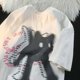 thumbnail image 2 of Camiseta con estampado de gato para mujer, camisa de manga corta con cuello redondo, versátil, holgada, Y2k, gótica, 2 of 5