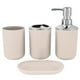 thumbnail image 2 of Juego de accesorios de baño de cuatro piezas caqui con dispensador de jabón, cepillo de dientes, vaso y jabonera, juego de plástico dental T-216-4, 2 of 6