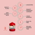 thumbnail image 3 of BOLSIUS 10 Bougies Piliers Rouges - 2.25 x 3.25 Pouces - Qualité Européenne Premium - Emballées Individuellement - 17 Heures de Combustion - Sans Goutte Sans Fumée Non Parfumées pour Dîner, Mariage, Fête, & Restaurant, 3 of 8