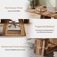 thumbnail image 6 of Tribesigns 63" Dining Table for 6, Farmhouse Wood Table Kitchen Table with Double Pedestal, Rustic Brown, 6 of 9
