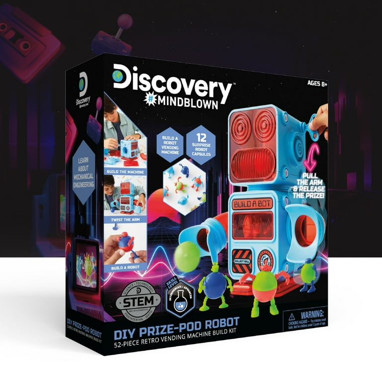 Discovery #Mindblown DIY Prize-Pod Robot 52-Piece Retro Vending