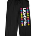 thumbnail image 2 of Lite Brite Colored Lights Logo Men's Black Sleep Pajama Pants-Medium, 2 of 5
