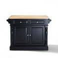 thumbnail image 2 of OXFORD BUTCHER BLOCK TOP KITCHEN ISLAND IN BLACK FINISH, 2 of 7