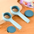 thumbnail image 3 of 5 clips para sellar bolsas de alimentos, con boca invertida, tapa giratoria extraíble, abrazadera sellada para cocina, actividades al aire libre, pan, refrigerios, bolsas de comida, azul, blanco, 3 of 5