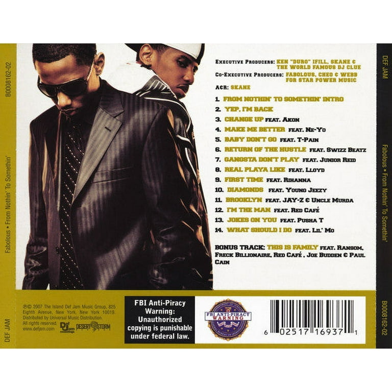 RATED REAL FROM NOTHIN’ TO SOMETHIN’ Fabolous - From Nothin' to Somethin' [Vinyl] - Amazon.com Music