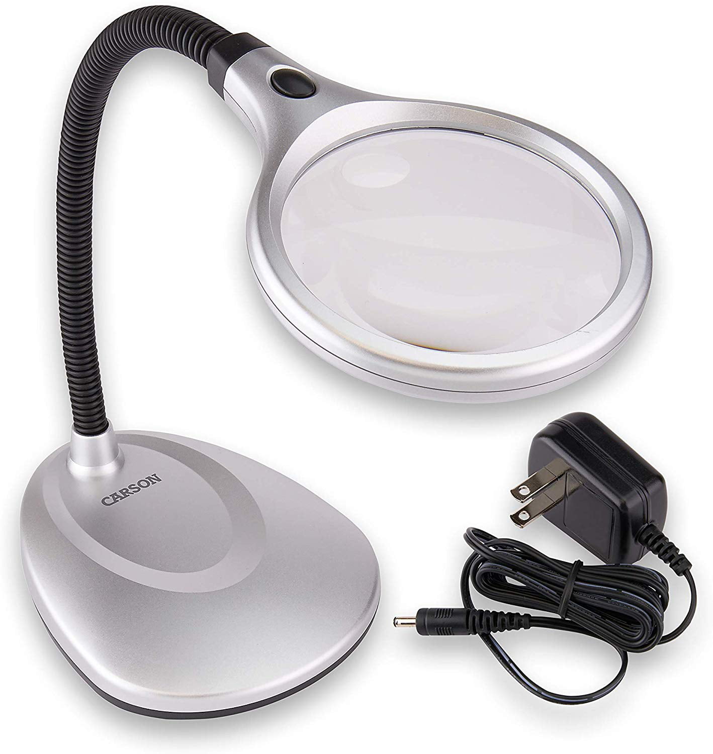 DeskBrite 200 LED Illuminated 2X Magnifier & Desk Lamp (LM-20), The