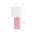 thumbnail image 3 of Elegant Designs Modern Leather Table Lamp with USB and White Fabric Shade, 3 of 7
