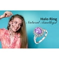 thumbnail image 7 of Jewelrypalace Princess Diana Kate Middleton Gemstone 1.8ct Genuine Purple Amethyst Halo Statement Engagement Rings for Women, 14K White Gold Plated 925 Sterling Silver 5, 7 of 7