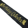 thumbnail image 3 of Shisuyan Birthday Party Sash Golden BIRTHDAY QUEEN Letters Etiquette Bands Pattern Satin Decorations Party Favors Accessories, 3 of 8