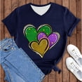 thumbnail image 2 of Outfmvch Mardi Gras T-shirt Off Shoulder Tshirt Oversized Tshirts for Women Mardi Gras Shirts Linen Shirts Mardi Gras Tee Shirts for Women's T-shirt Blue 2 Xl, 2 of 5
