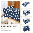 thumbnail image 2 of Yayeee Collapsible Cube Storage Bin with Lid Fabric Closet Decorative Basket with Handles, Navy Blue Baseball Pattern, 2 of 7