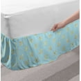 thumbnail image 2 of Abstract Bed Skirt, Rhythmic Gradient Stars in Yellow Golden Tones on Clear Sky Like Scene, Elastic Bedskirt Dust Ruffle Wrap Around for Bedding Decor, 4 Sizes, Pale Blue and Mustard, by Ambesonne, 2 of 2