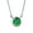 Green, variant on Womens Classic Green 2CT Round CZ Bezel Set Pendant Necklace Sterling Silver