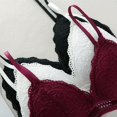thumbnail image 4 of Brasier Triangular para mujer con cuello en V con encaje delgado suave sin varillas, 4 of 4