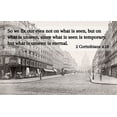 thumbnail image 2 of ArtsyQuotes 14x10 White Modern Wood Framed Museum Art Print Titled - Bible Verse Quote 2 Corinthians 4:18, Charles Marville - Soufflot Street, 2 of 4