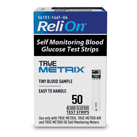ReliOn TRUE METRIX Glucose Test Strips, 50 count