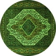 thumbnail image 1 of Ahgly Company Indoor Round Medallion Green Traditional Area Rugs, 4' Round, 1 of 1