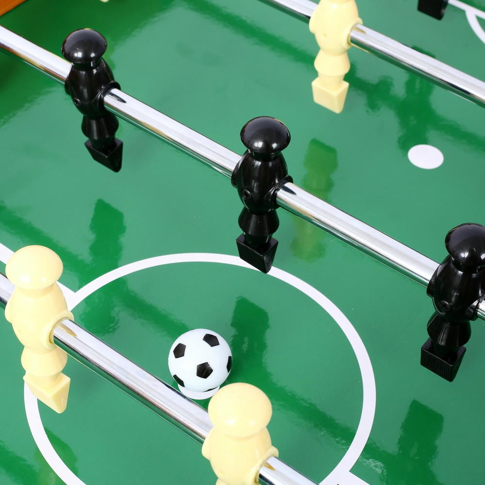 Barara King 5-In-1 Multi-Game Table - Billiards, Push Hockey, Foosball, Ping Pong, And Basketball Brown /Blue