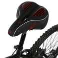 thumbnail image 4 of Cómodo sillín de bicicleta de silicona para traseros grandes, cojín para ciclismo de montaña con bola de suspensión, diseño hueco rojo, 4 of 8