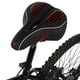 thumbnail image 4 of Cómodo sillín de bicicleta de silicona para traseros grandes, cojín para ciclismo de montaña con bola de suspensión, diseño hueco rojo, 4 of 8