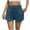 #245-Blue, variant on Roncen Women's Casual Shorts - Summer Linen-like Washed Crinkle Pocket Solid Color Drawstring Elastic Waist with Functional Pockets