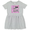 thumbnail image 3 of Inktastic 100 Days of School Stars in Pink Girls Toddler Dress, 3 of 5