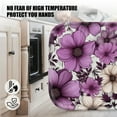 thumbnail image 5 of 4 Pack Pot Holders,Kitchen Essential, Potholder Set,Purple And Cream Flower Pattern, 5 of 6